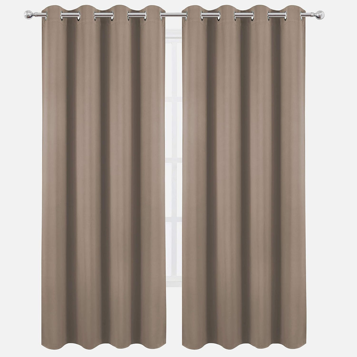 108"L x 52"W polyester curtains in Cappuccino, alternate view 2