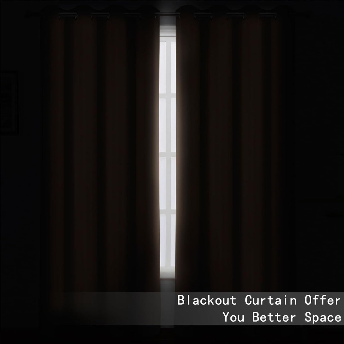 120"L x 52"W polyester curtains in Cappuccino, alternate view 3