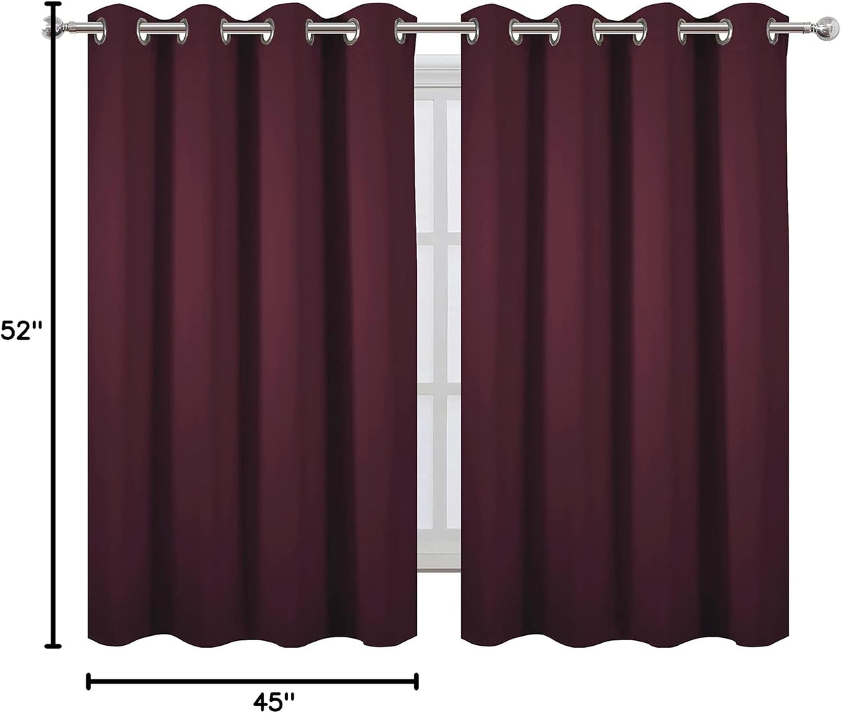45"L x 52"W polyester curtains in Burgundy Red, alternate view 10