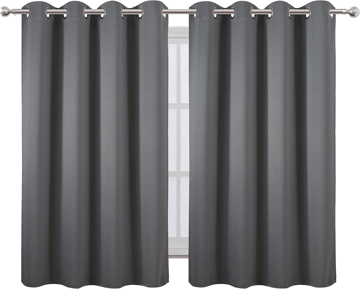 45"L x 52"W polyester curtains in Frost Grey, alternate view 2