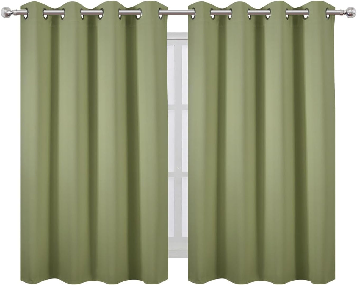 45"L x 52"W polyester curtains in Sage Green, alternate view 2