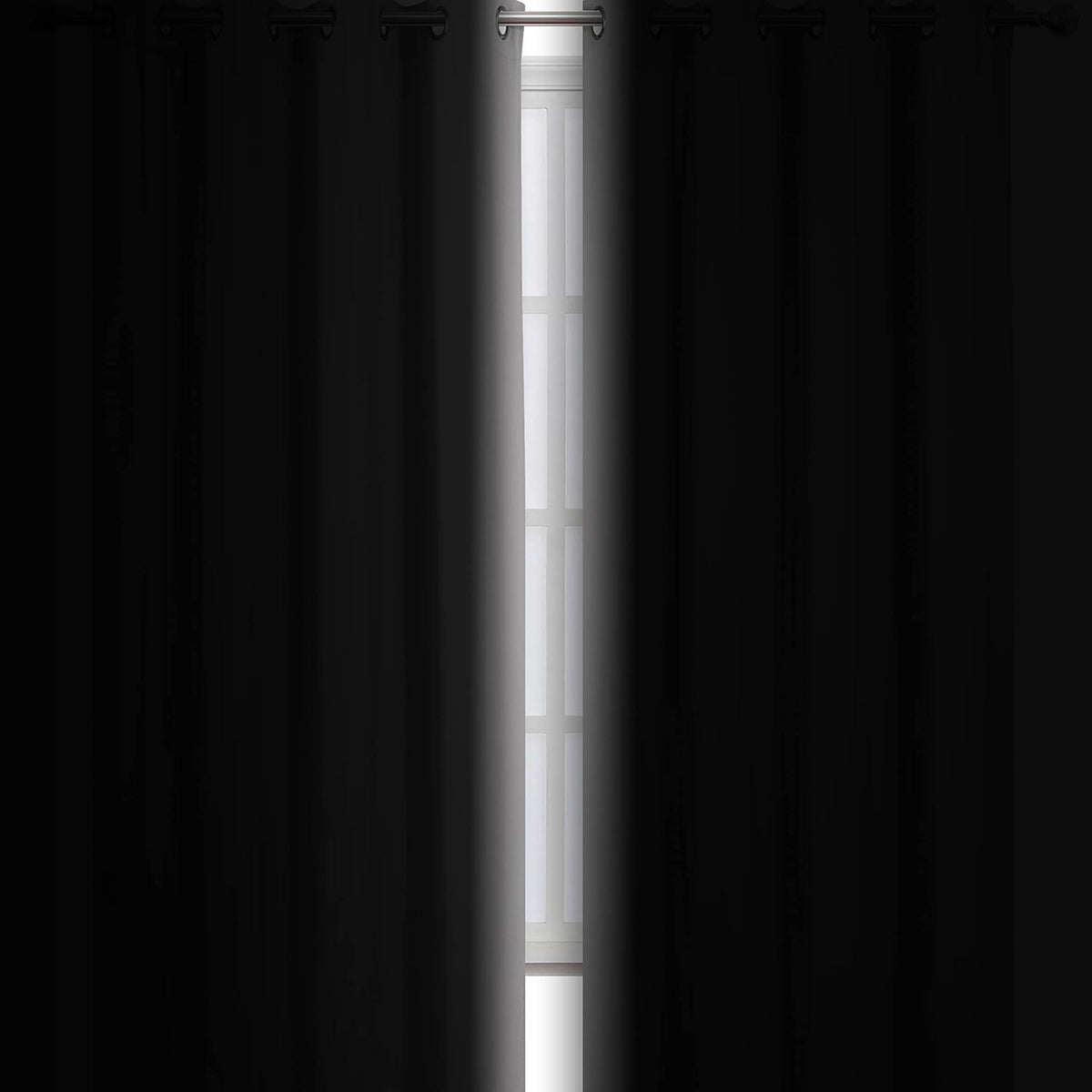 54"L x 34"W polyester curtains in Light Grey, alternate view 3