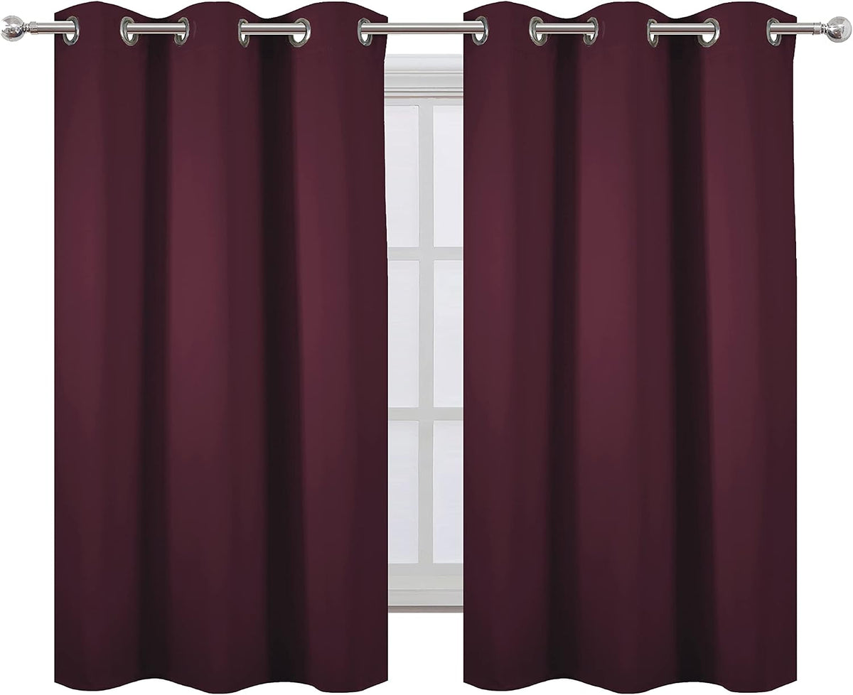 54"L x 38"W polyester curtains in Burgundy Red, alternate view 2