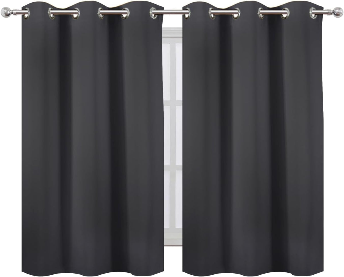 54"L x 38"W polyester curtains in Dark Grey, alternate view 2