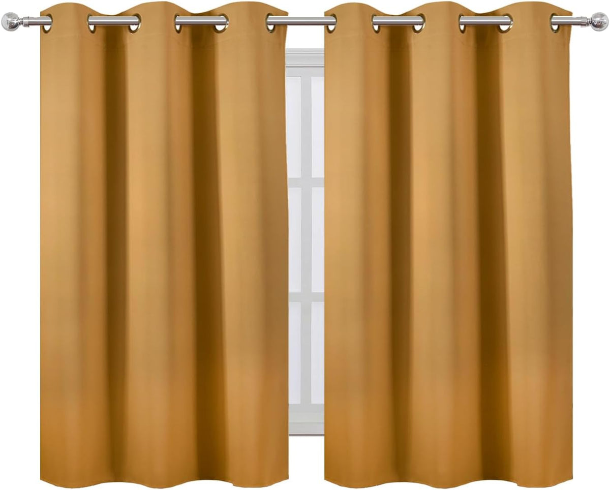 54"L x 38"W polyester curtains in Mustard Yellow, alternate view 2
