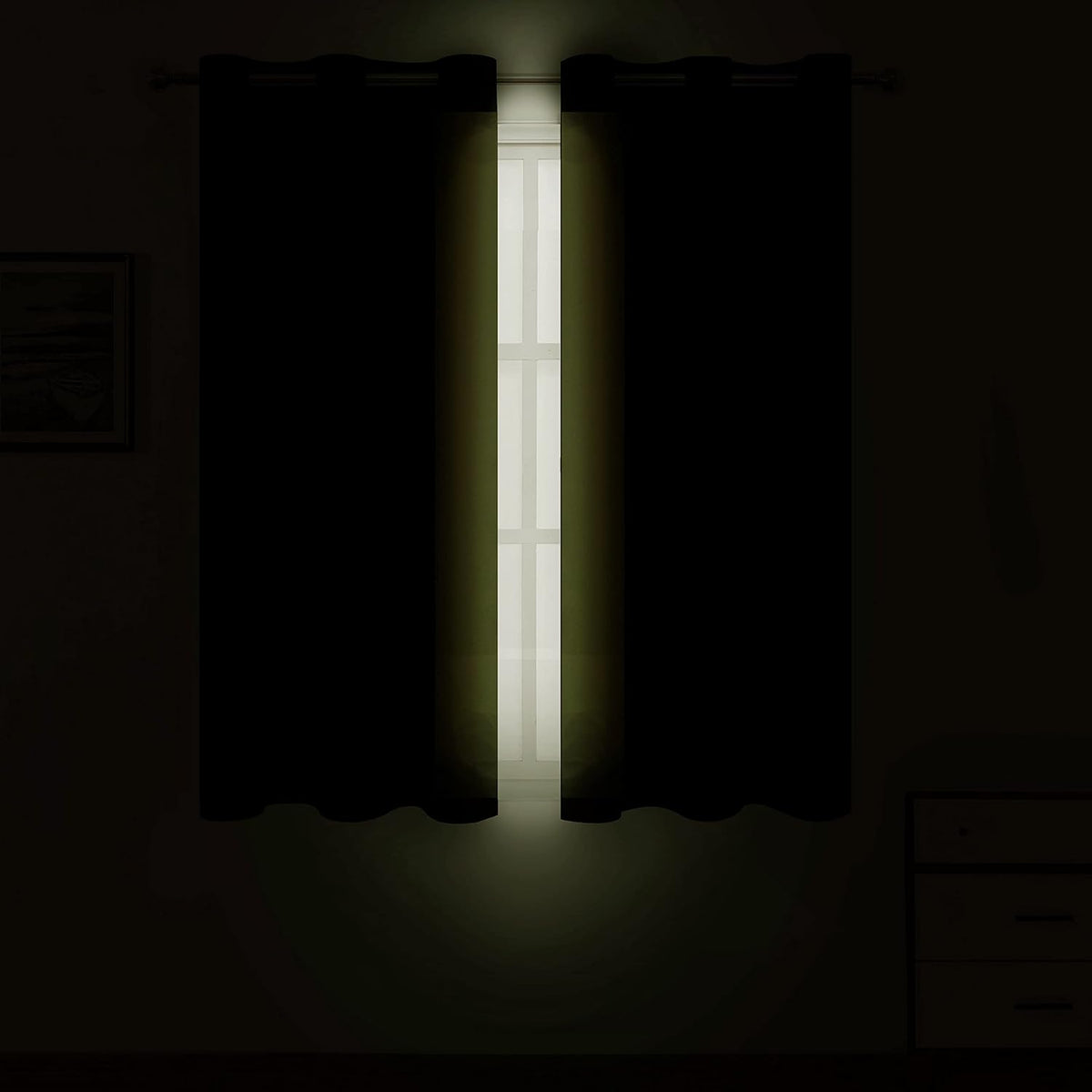 54"L x 38"W polyester curtains in Olive Green, alternate view 3