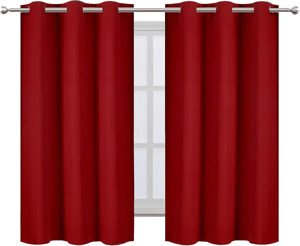 54"L x 38"W polyester curtains in Red, alternate view 2
