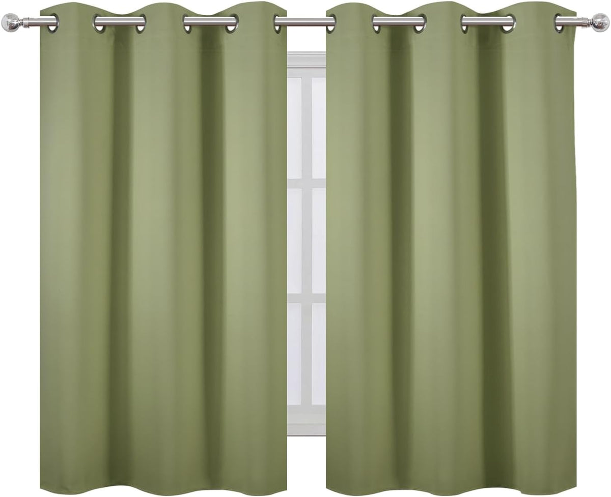 54"L x 38"W polyester curtains in Sage Green, alternate view 2