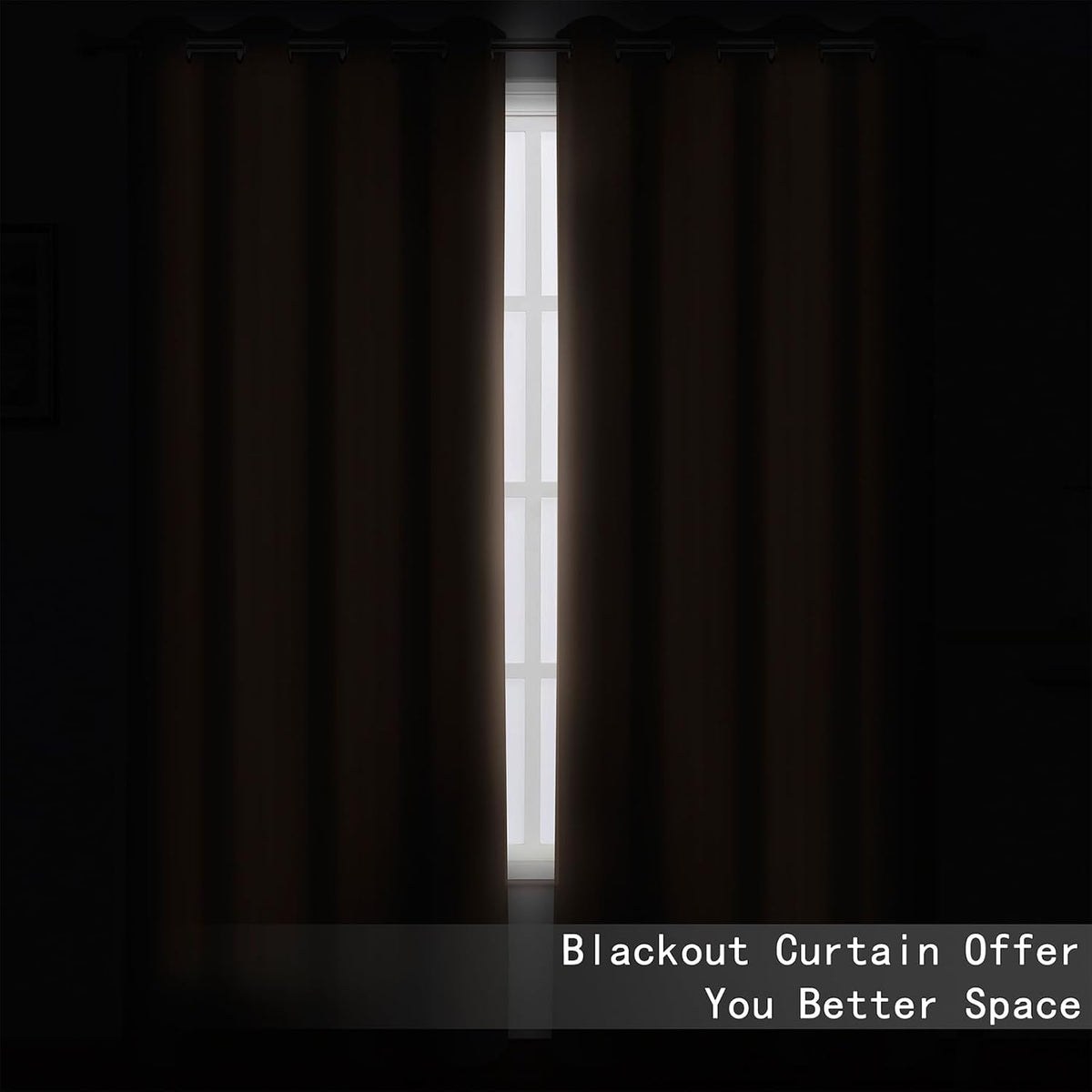 54"L x 42"W polyester curtains in Cappuccino, alternate view 3