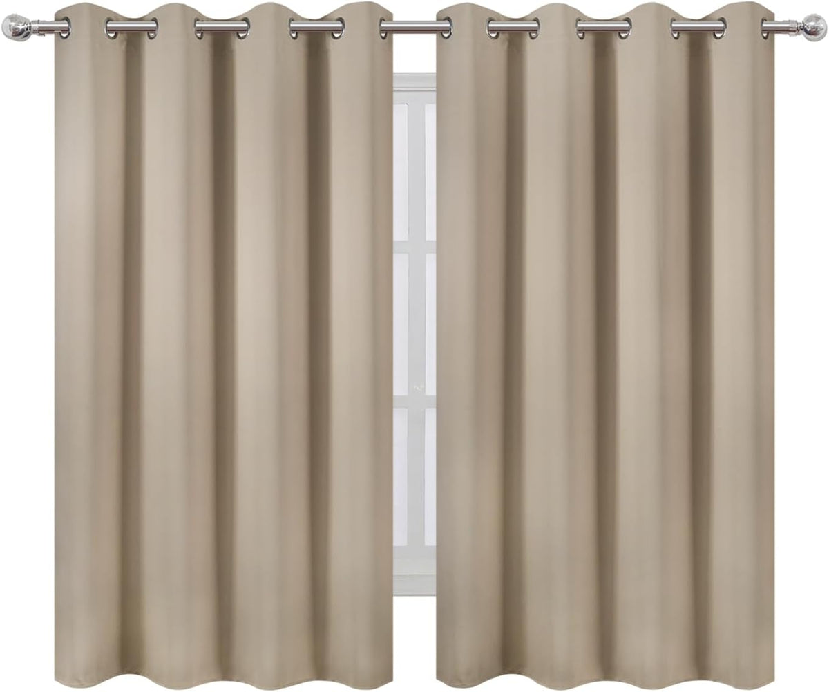54"L x 52"W polyester curtains in Khaki, alternate view 2
