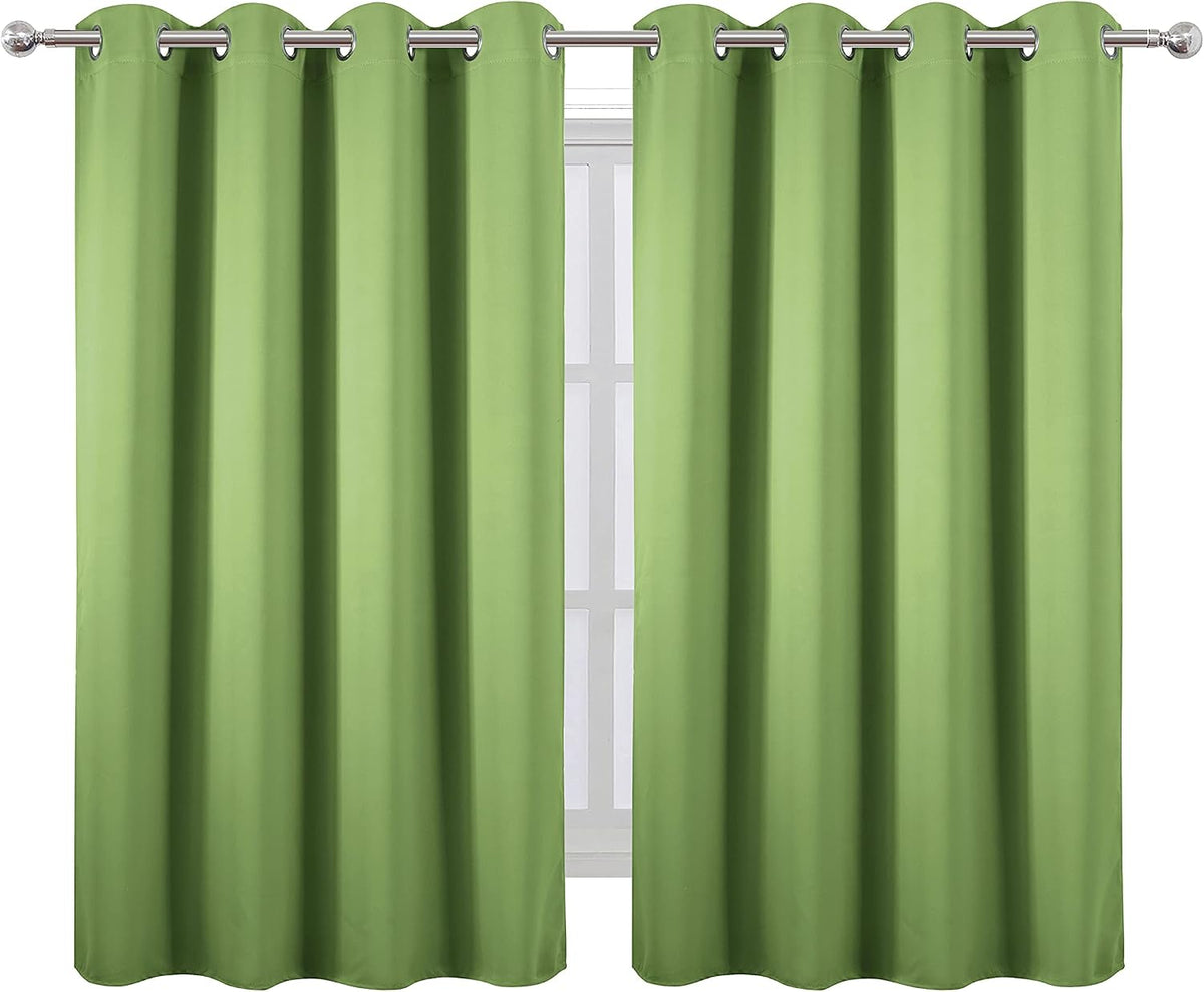 54"L x 52"W polyester curtains in Light Green, alternate view 2