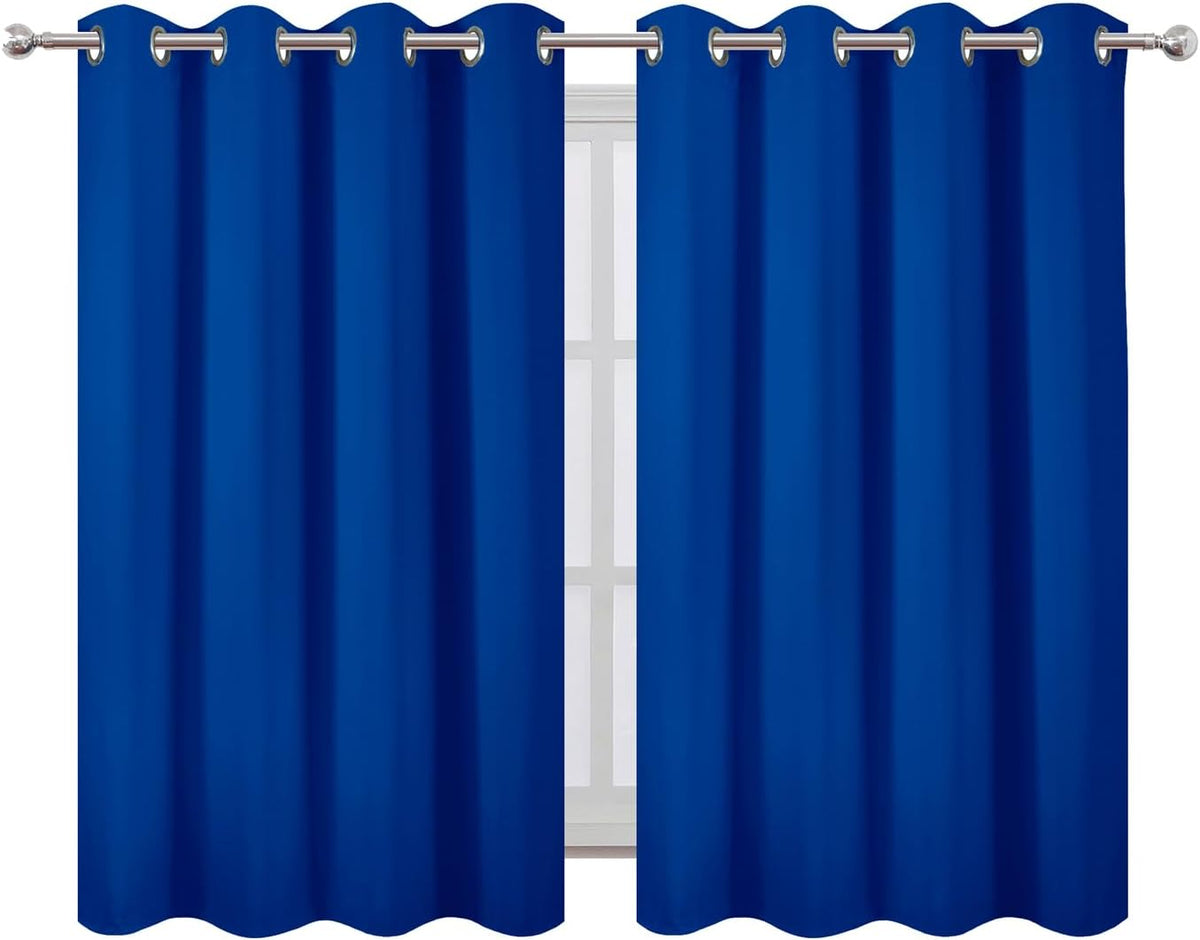 54"L x 66"W polyester curtains in Royal Blue, alternate view 2