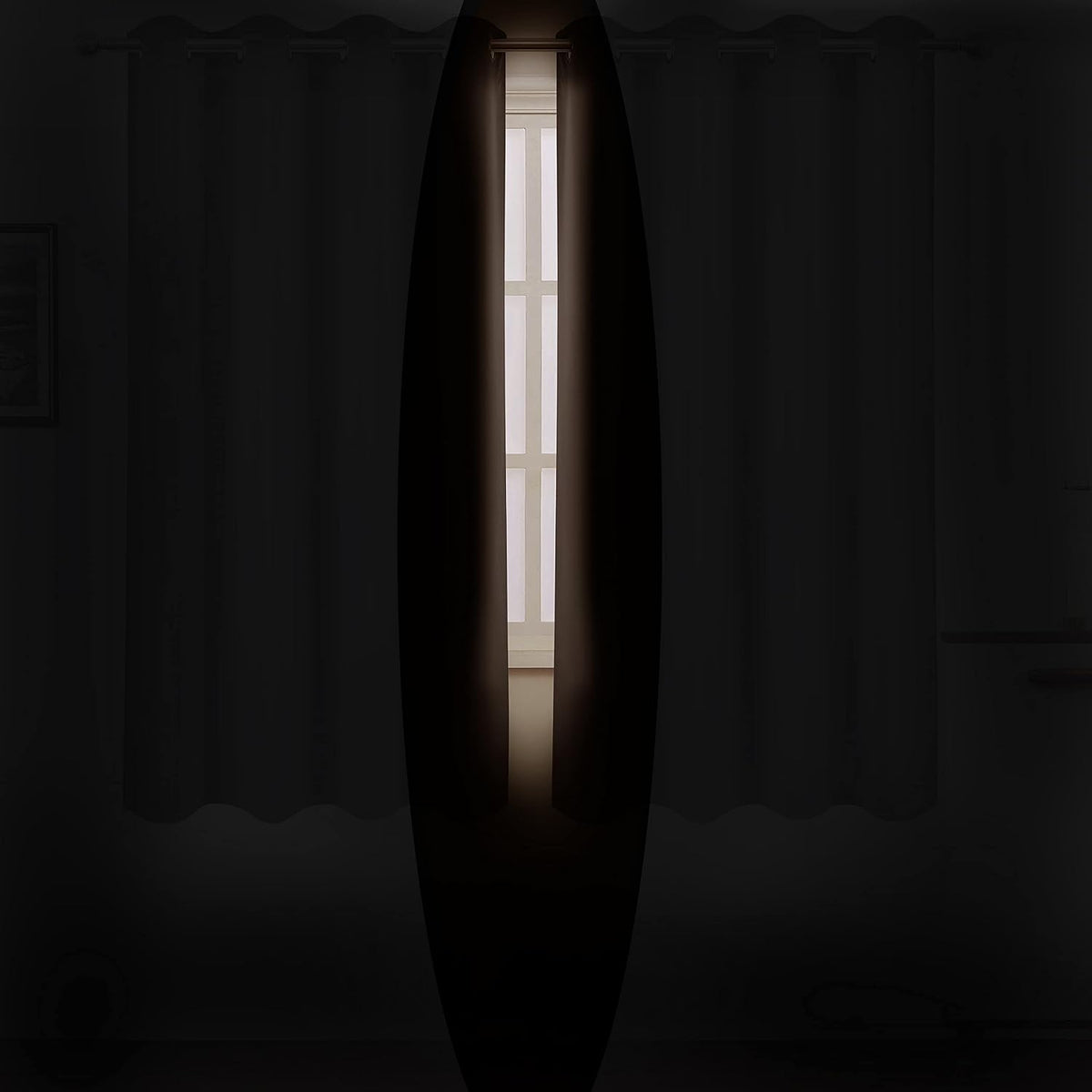 63"L x 52"W polyester curtains in Chocolate Brown, alternate view 3
