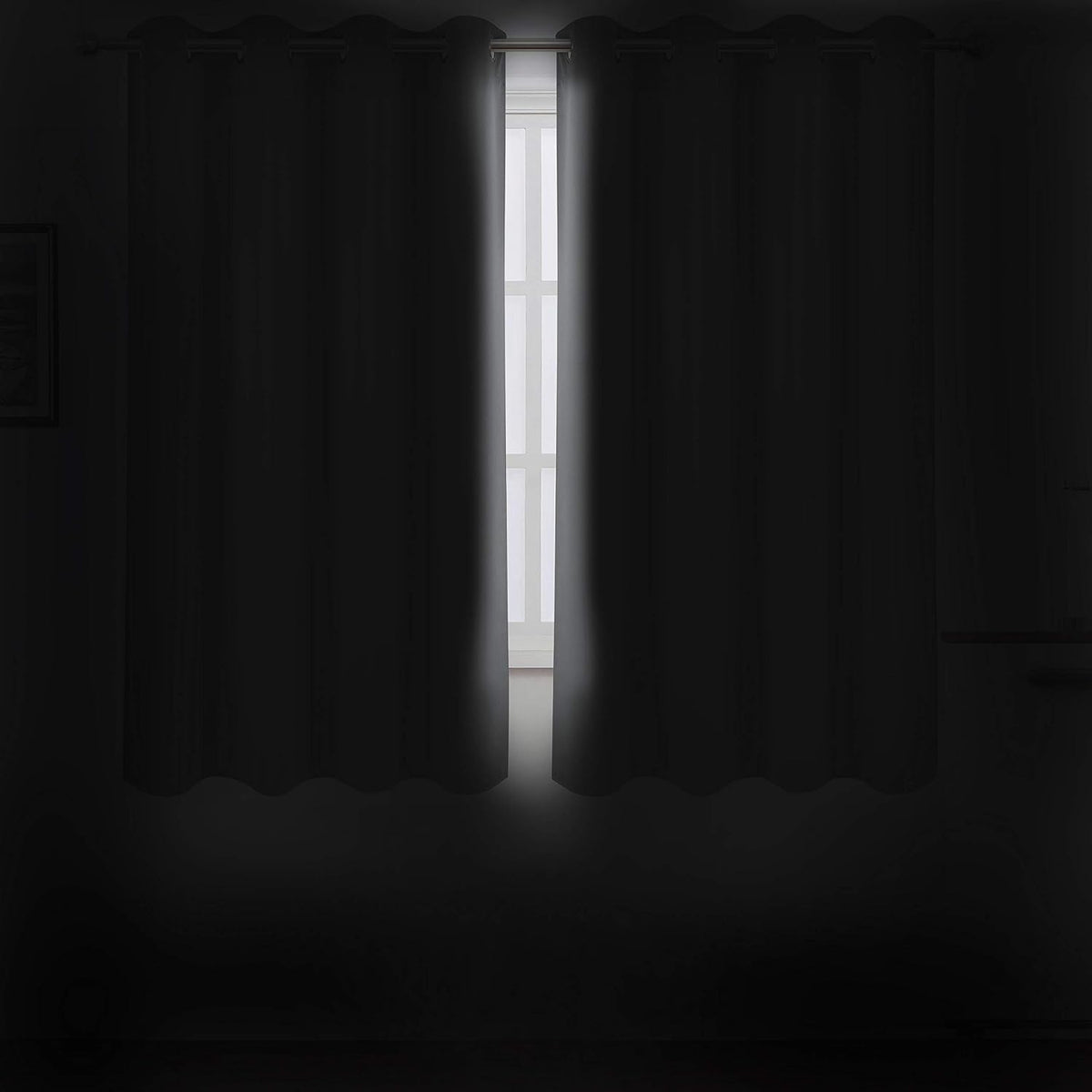 63"L x 52"W polyester curtains in Frost Grey, alternate view 3