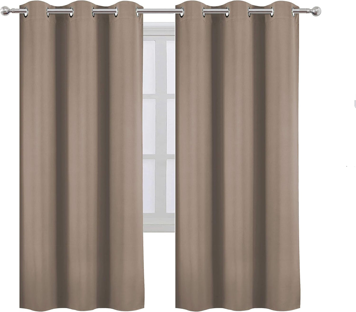 72"L x 42"W polyester curtains in Cappuccino, alternate view 2