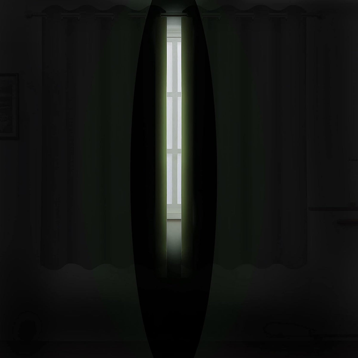 72"L x 42"W polyester curtains in Light Green, alternate view 3