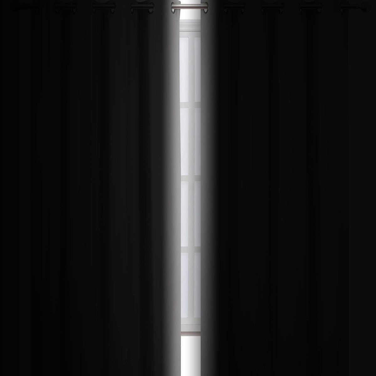 72"L x 42"W polyester curtains in Light Grey, alternate view 3