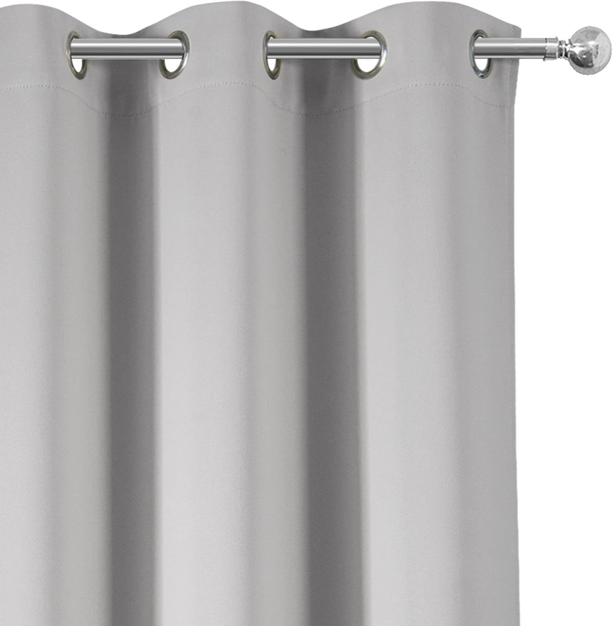 72"L x 42"W polyester curtains in Light Grey, alternate view 7