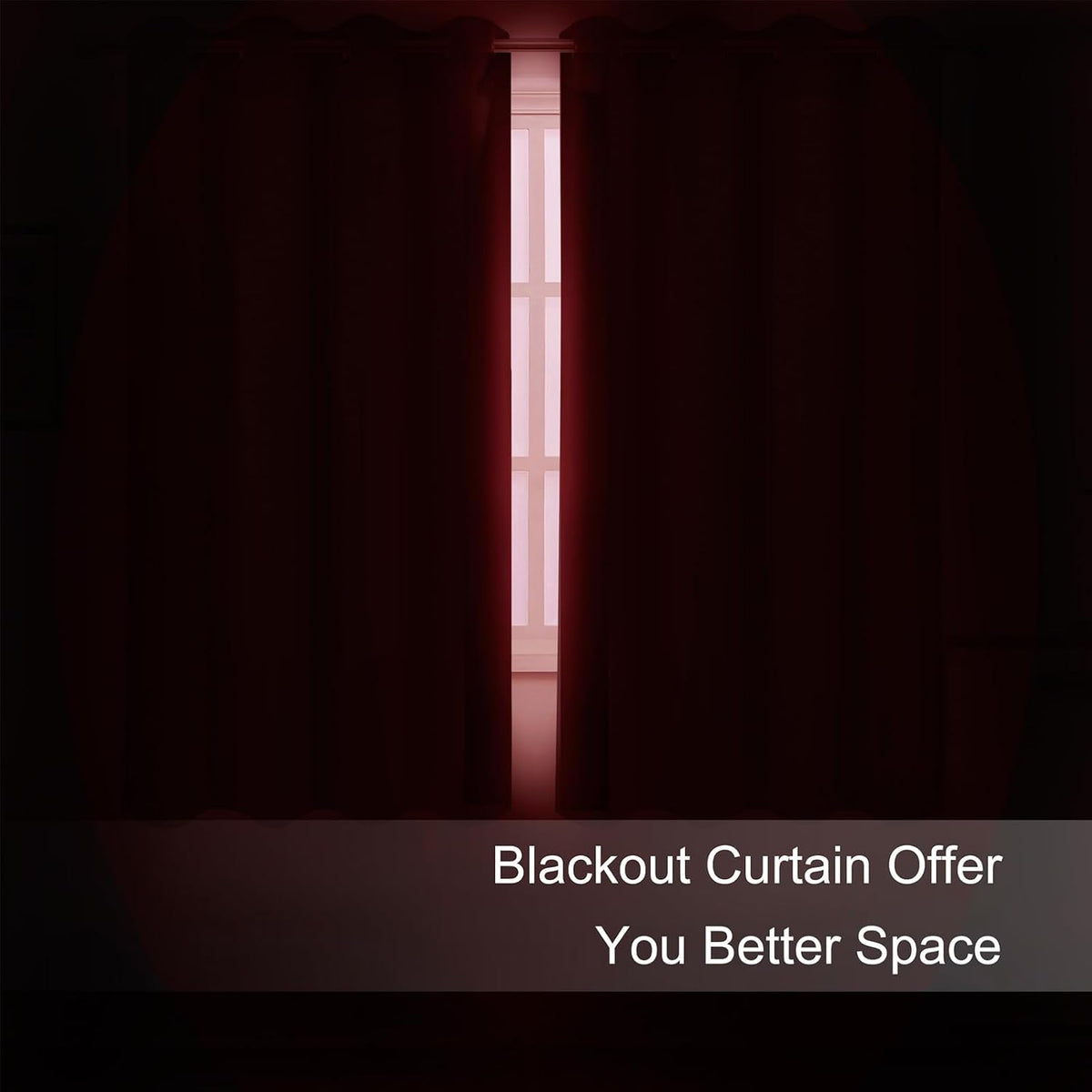 72"L x 66"W polyester curtains in Bright Red, alternate view 3