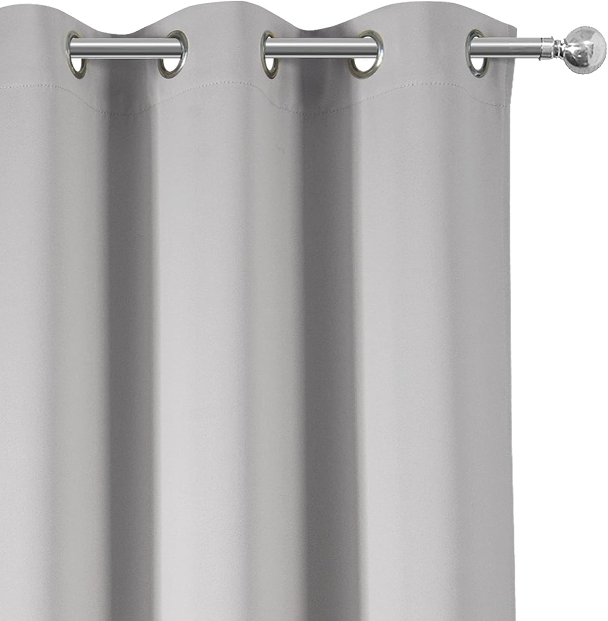 84"L x 34"W polyester curtains in Light Grey, alternate view 6