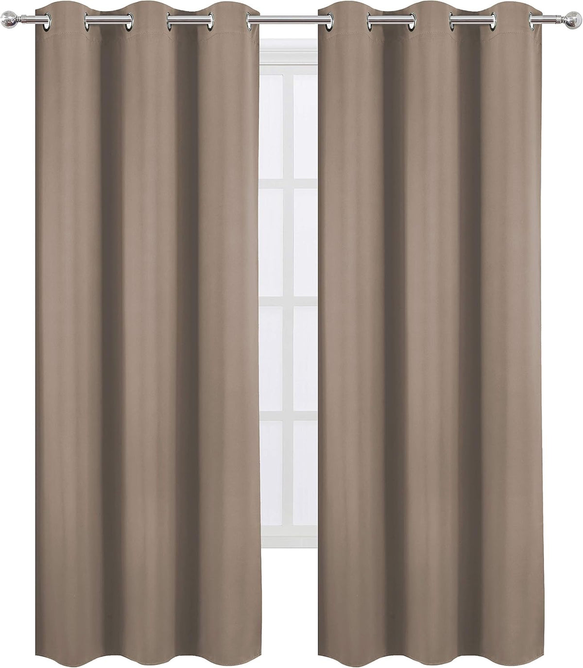 84"L x 38"W polyester curtains in Cappuccino, alternate view 2