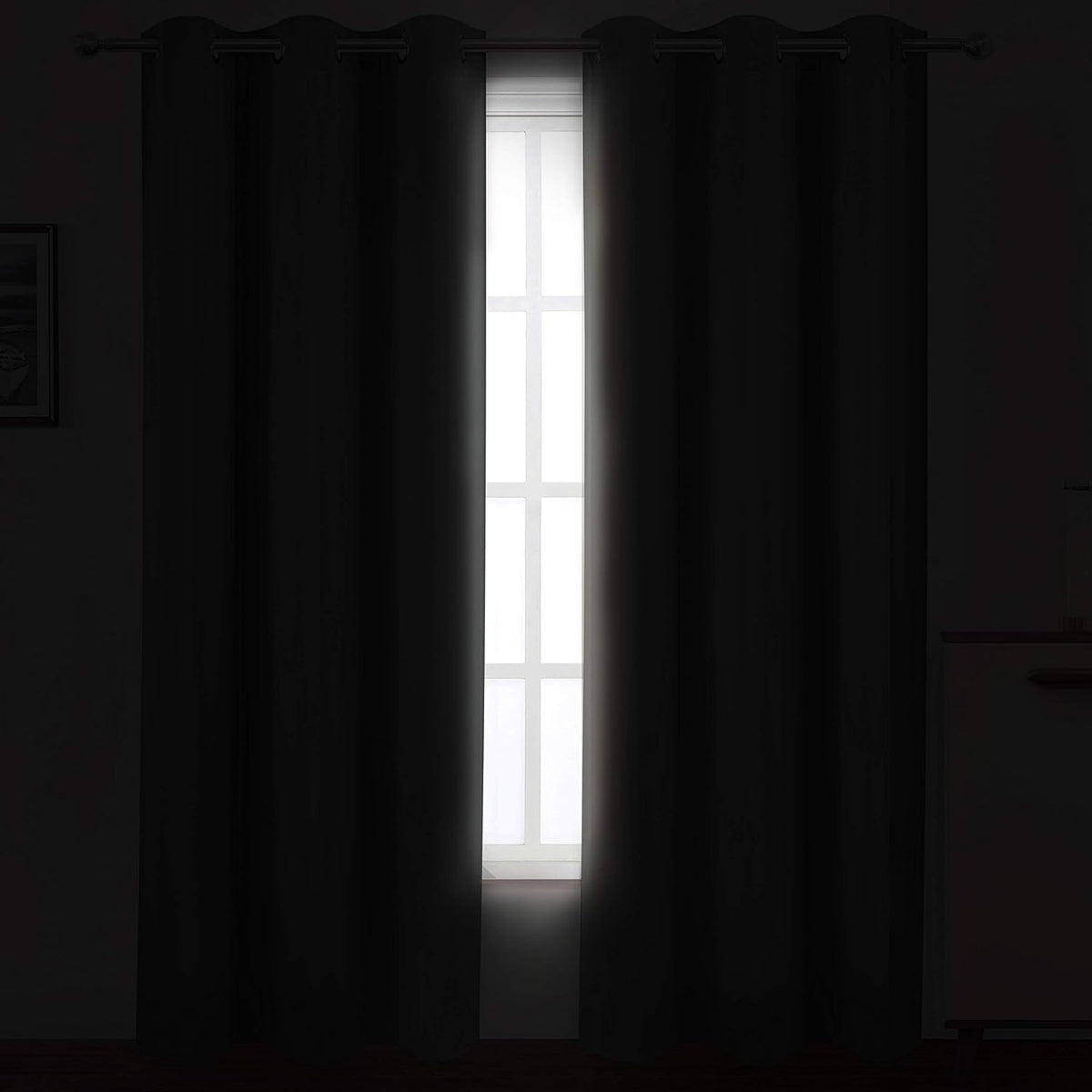 84"L x 38"W polyester curtains in Frost Grey, alternate view 3