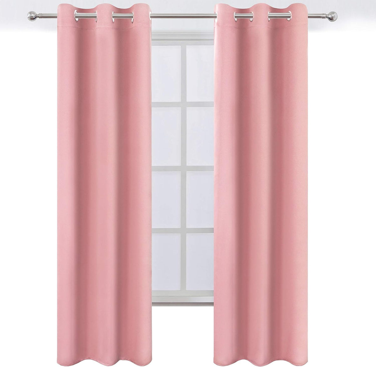 84"L x 38"W polyester curtains in Pink, alternate view 3