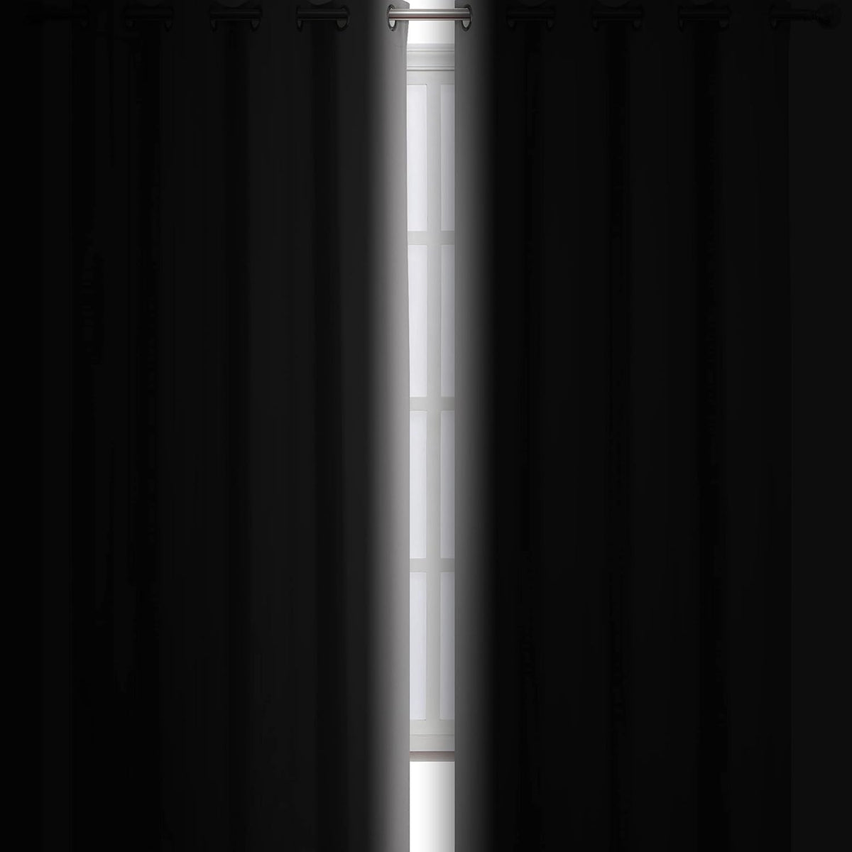 84"L x 52"W polyester curtains in Light Grey, alternate view 3