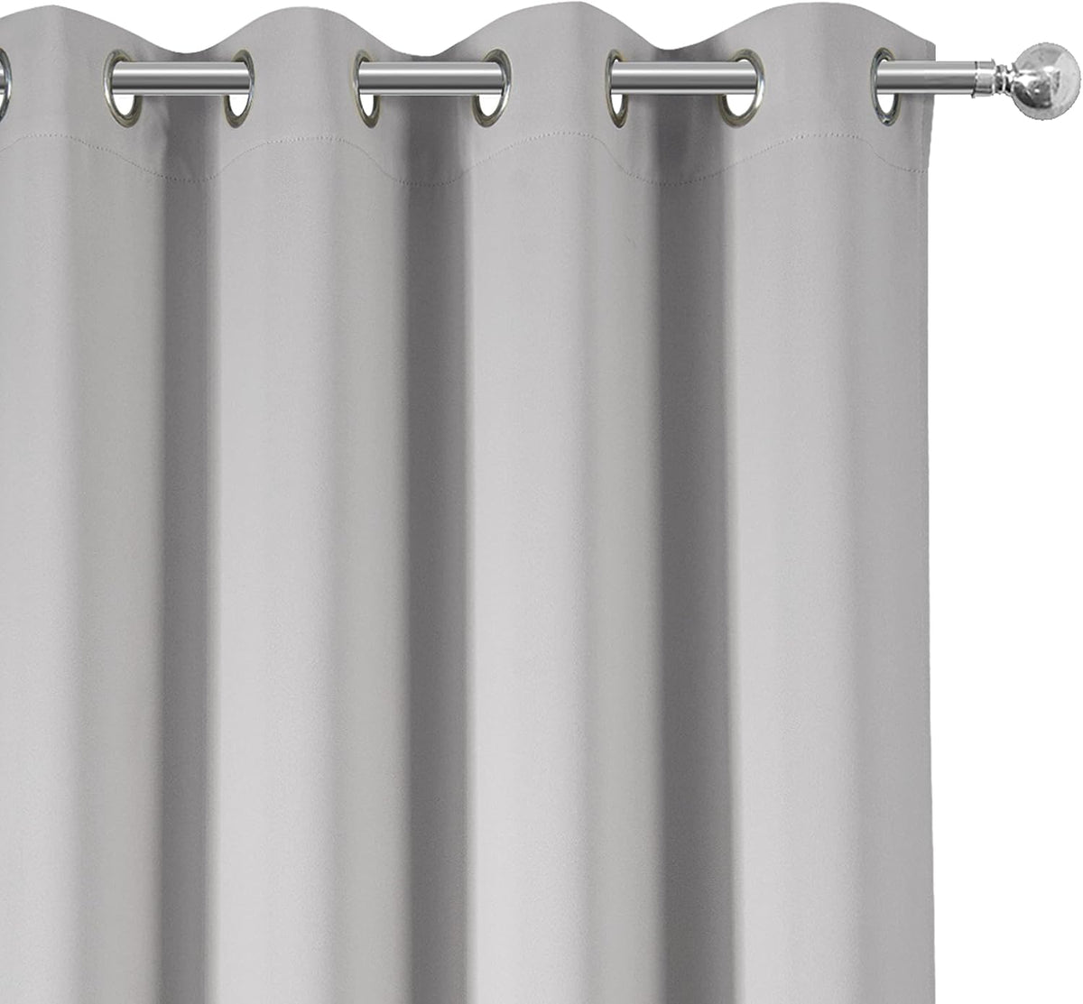 84"L x 52"W polyester curtains in Light Grey, alternate view 7