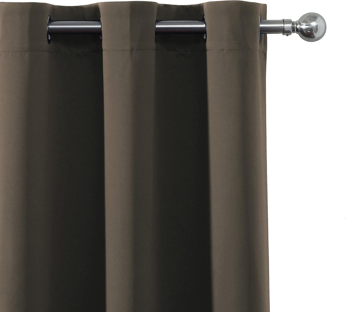 84"L x 66"W polyester curtains in Chocolate Brown, alternate view 6