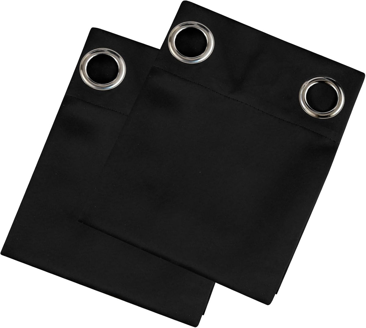 90"L x 52"W polyester curtains in Black, alternate view 9