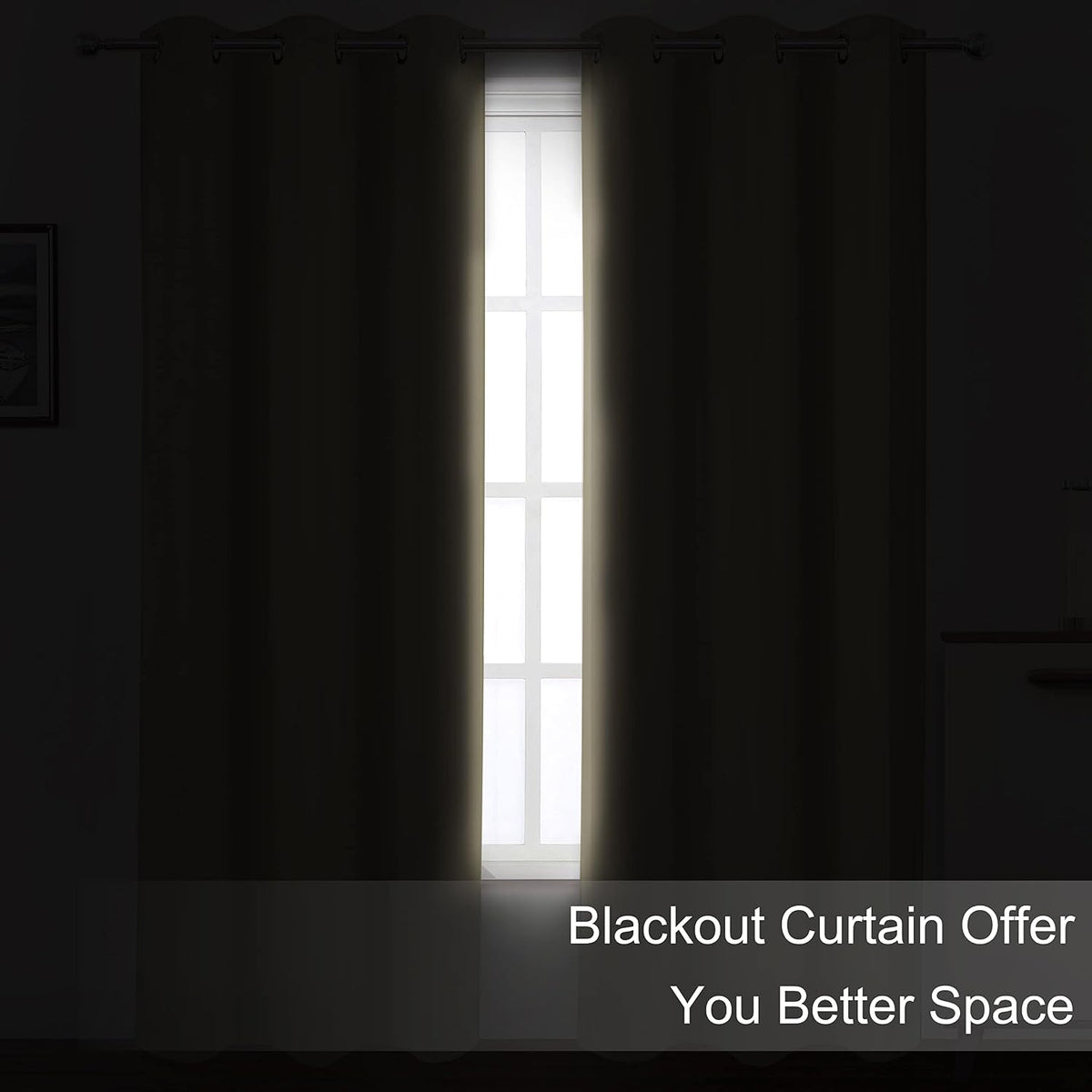 95"L x 42"W polyester curtains in Beige, alternate view 3