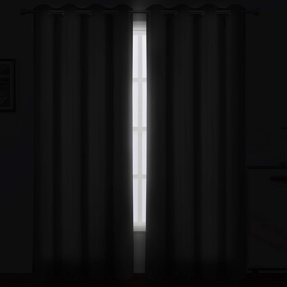 95"L x 52"W polyester curtains in Frost Grey, alternate view 3