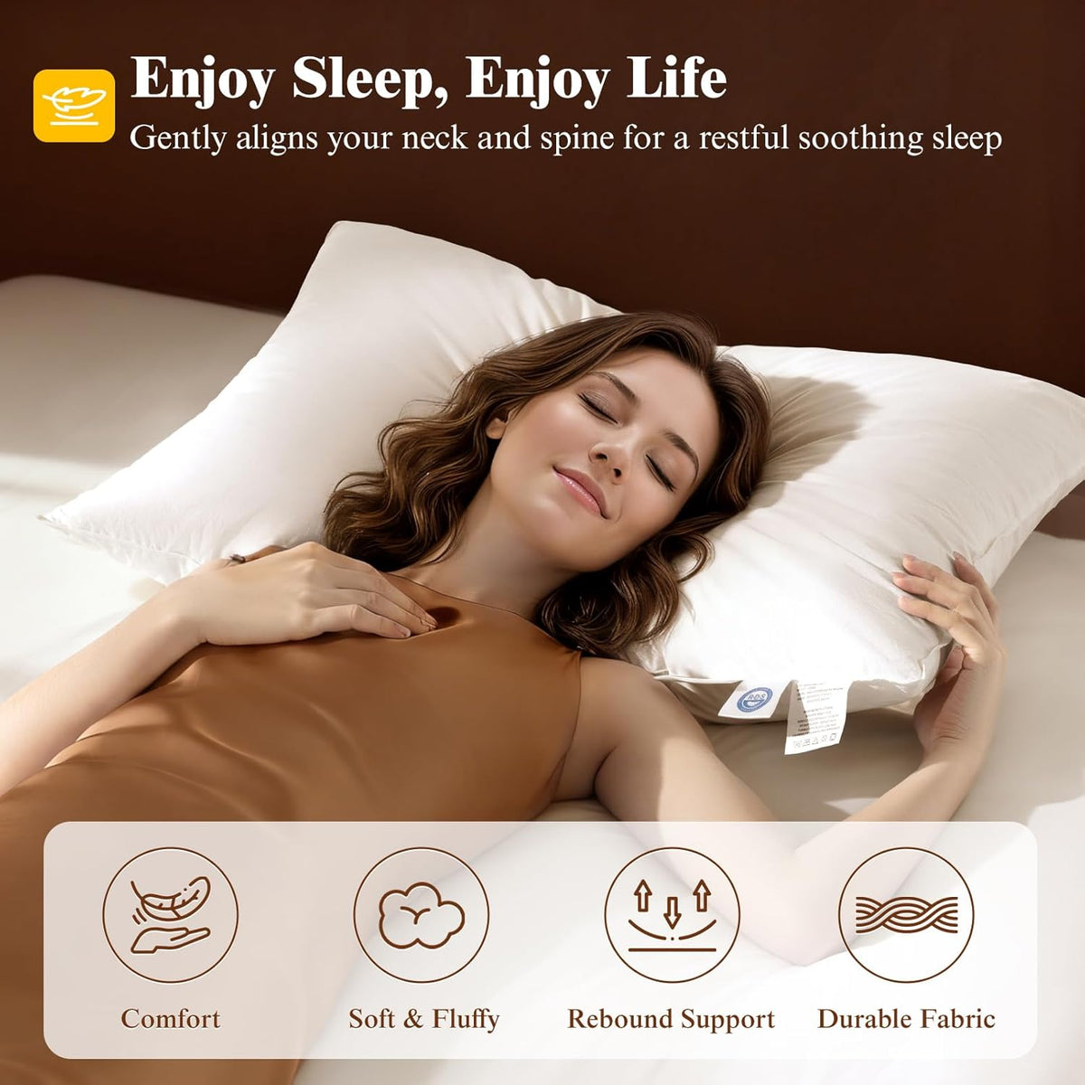 Standard down pillows in White, alternate view 6