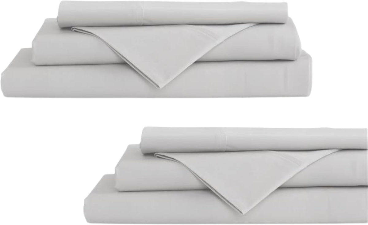 8 Pieces King Sheet Set cotton bedding sets in Silver