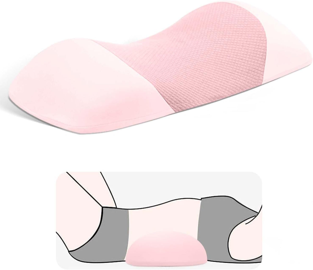 memory foam lumbar roll cushions in Light Pink