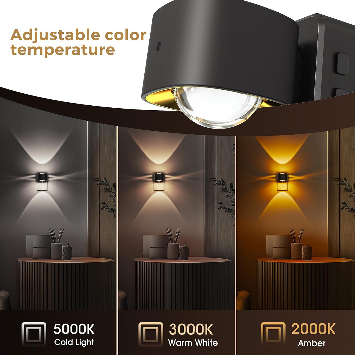 2.2"D x 2.17"W x 4.17"H plastic night lights & ambient lighting, alternate view 2