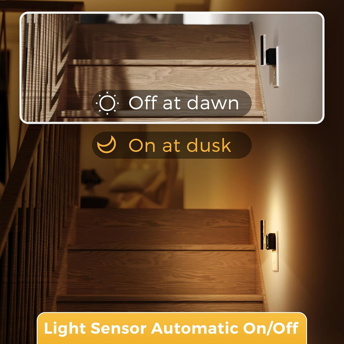 3.5"D x 4.5"W x 3.4"H night lights & ambient lighting, alternate view 5