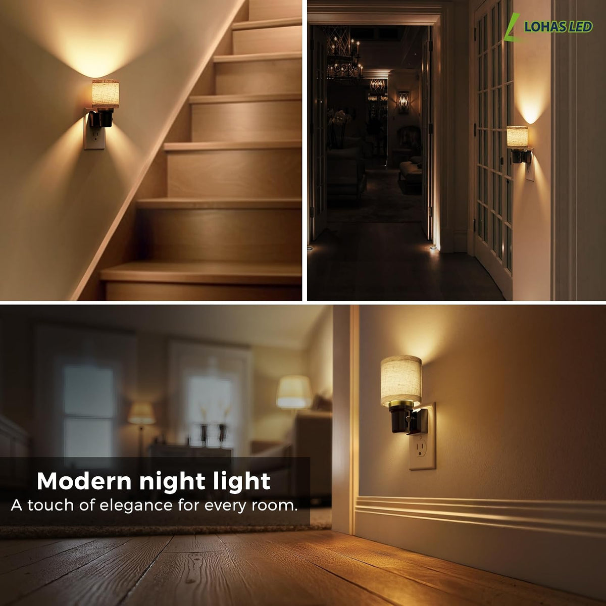 3.5"D x 4.5"W x 3.4"H plastic night lights & ambient lighting, alternate view 4
