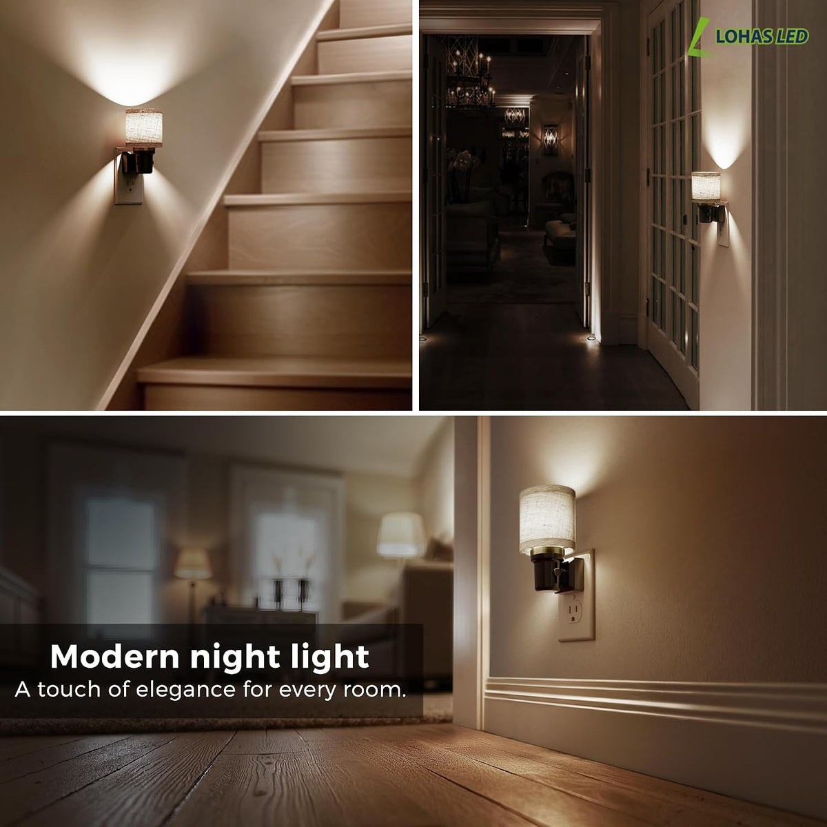 3.5"D x 4.5"W x 3.4"H plastic night lights & ambient lighting, alternate view 7