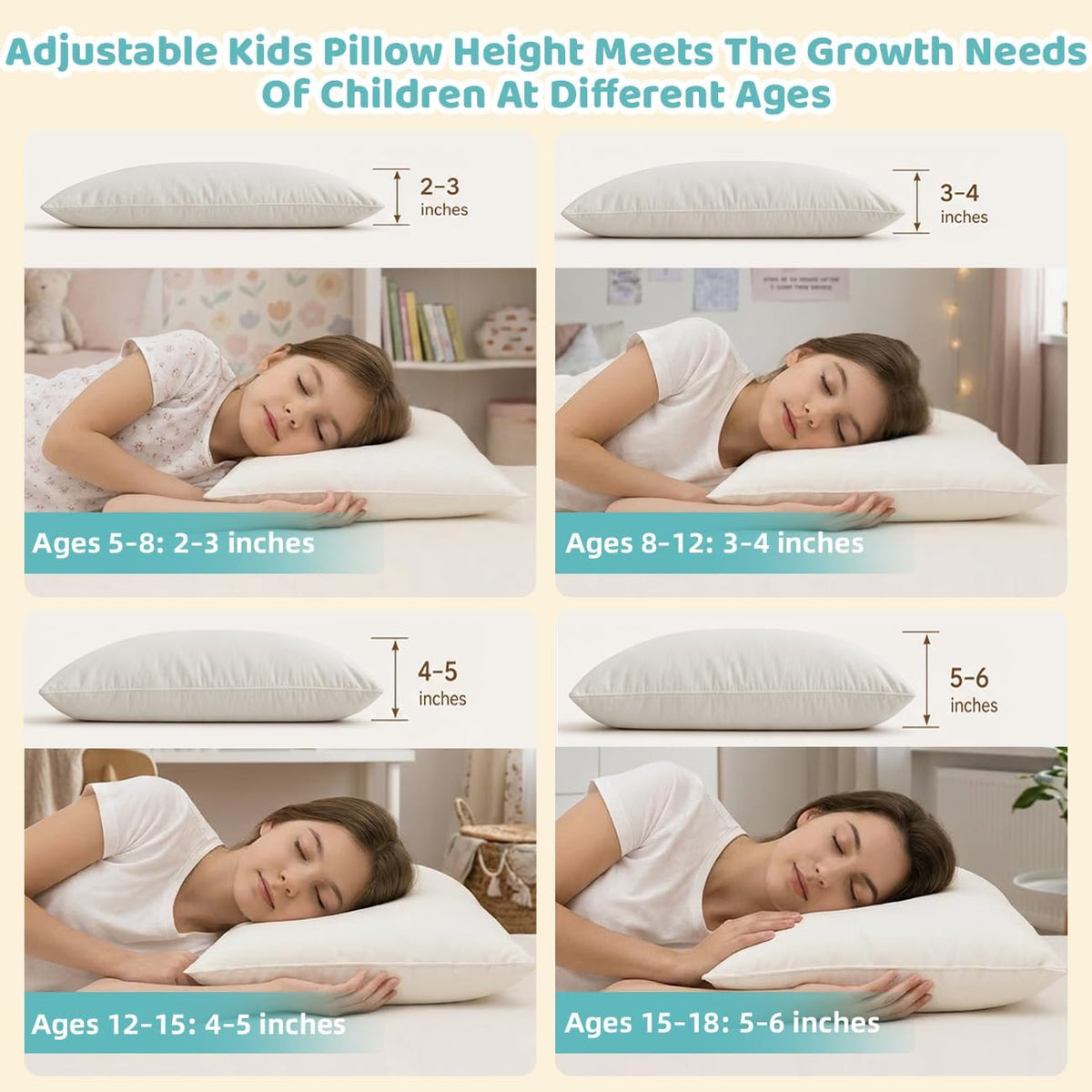 16x22in (1 pack) polyester pillows in Off White, alternate view 2