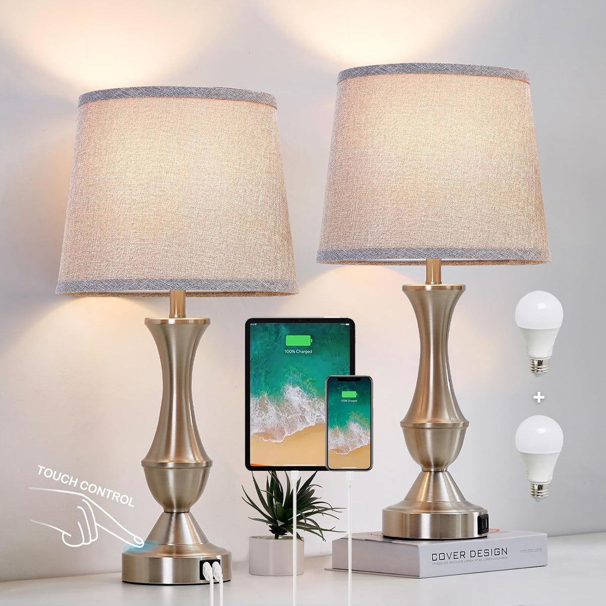 11"D x 11"W x 22"H metal table lamps, alternate view 8