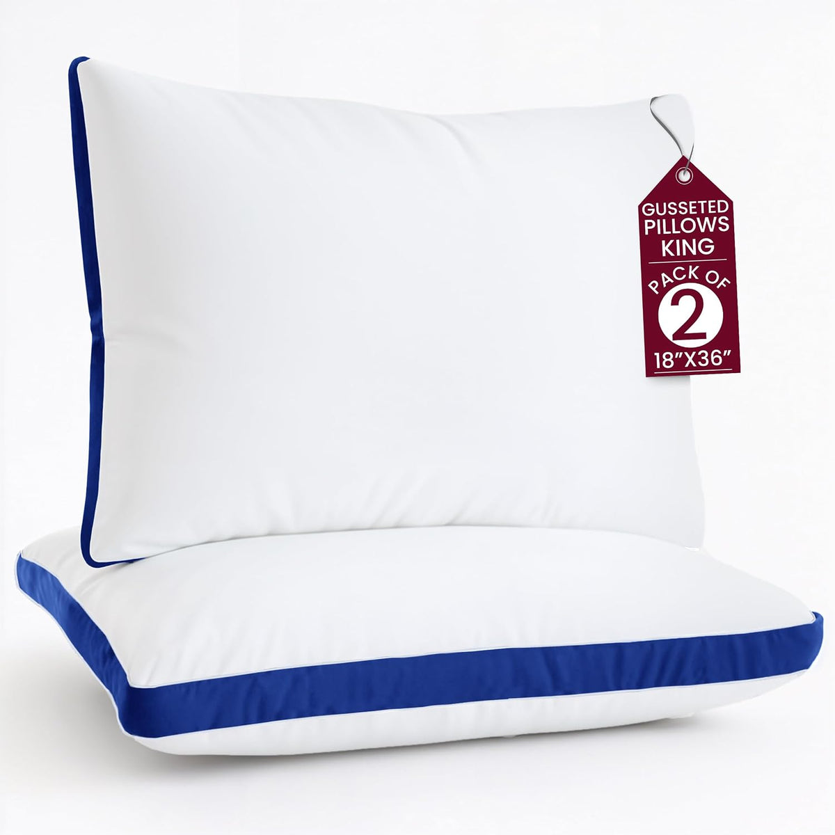 King polyester pillows in Blue, alternate view 8