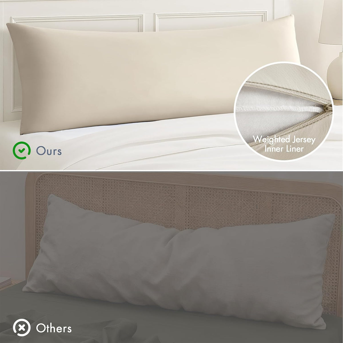 20X54" memory foam body pillows, alternate view 7