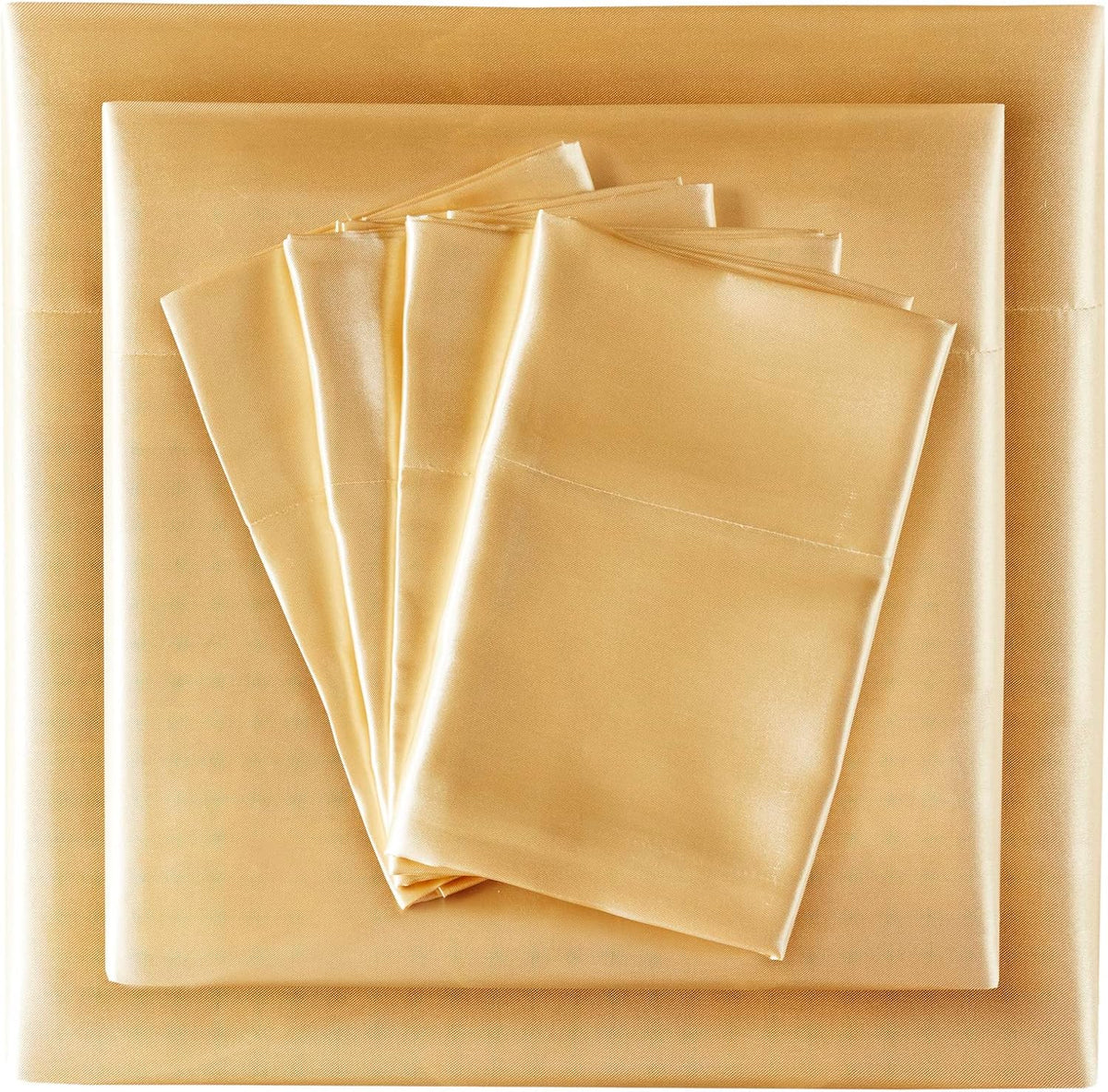 Queen satin bedding sets in Gold, alternate view 15
