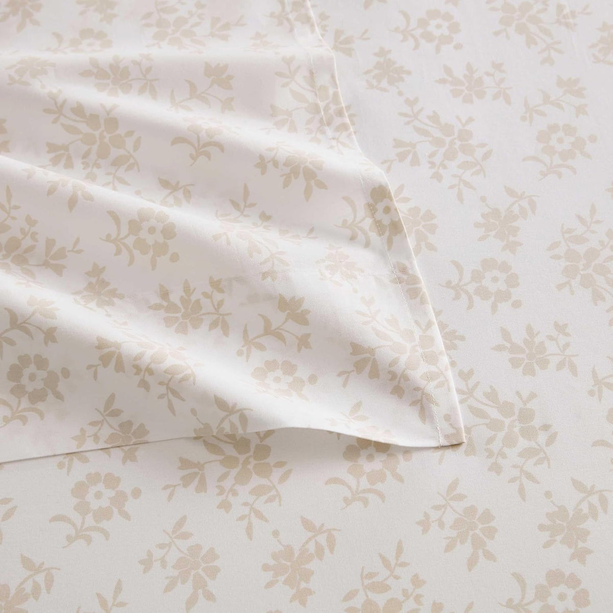 Full cotton bedding sets in Floral White, alternate view 6