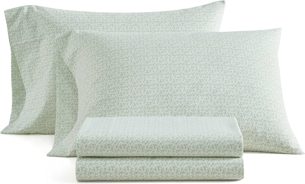 Full cotton bedding sets in Leaves Green, alternate view 2