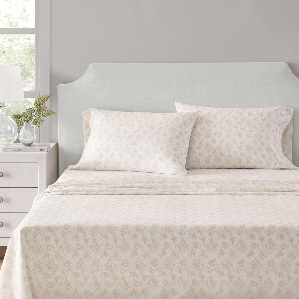 King cotton bedding sets in Floral White