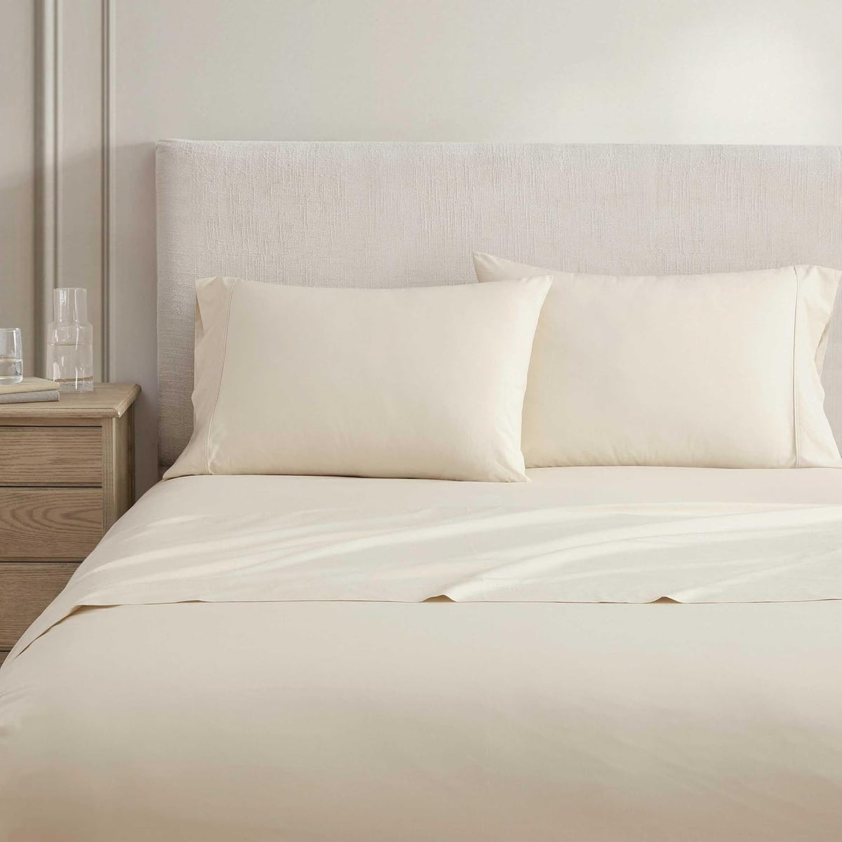 Queen cotton bedding sets in Skylands Solid Beige