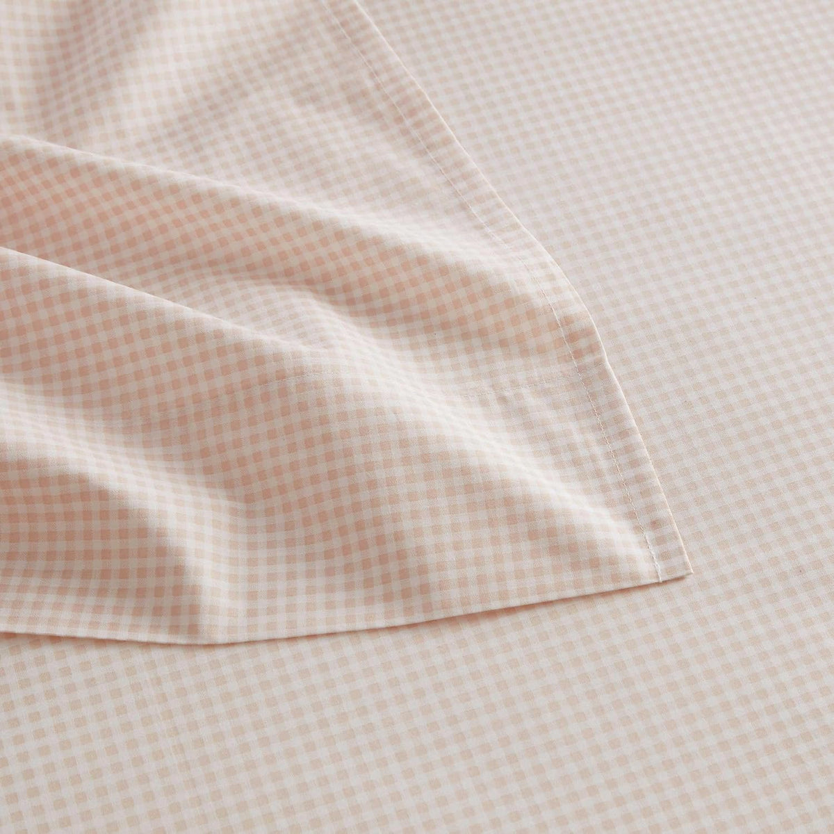 Queen cotton bedding sets in Small Gingham Pink, alternate view 5